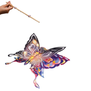 Bērnu tauriņa laterna – DIY komplekts, roku darbs, spīd, nestandarta forma, karikatūru/ķīniešu stils, Yi xi zīmols