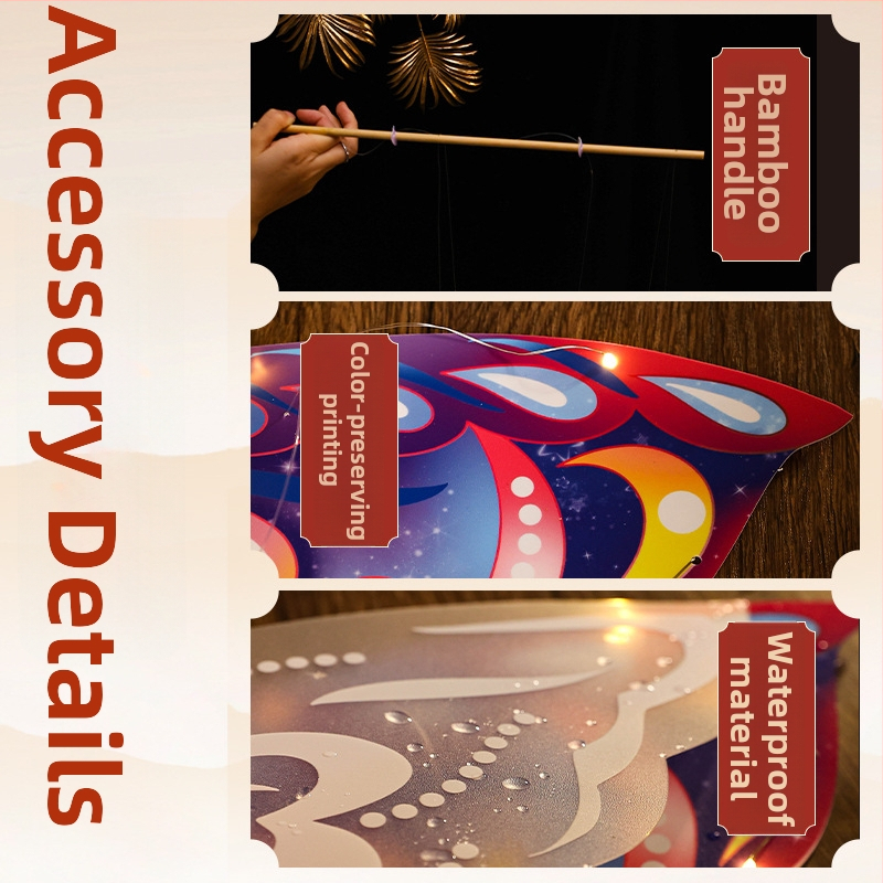 Bērnu tauriņa laterna – DIY komplekts, roku darbs, spīd, nestandarta forma, karikatūru/ķīniešu stils, Yi xi zīmols