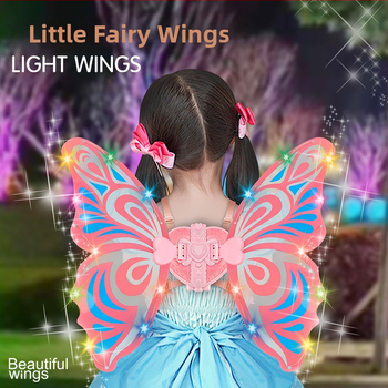 Bērnu gaismas spārnu tauriņš ar skaņu un gaismu, plastmasas, piemērots bērniem vecumā 4–6 gadi, attīsta roku-acu koordināciju un sensorās prasmes