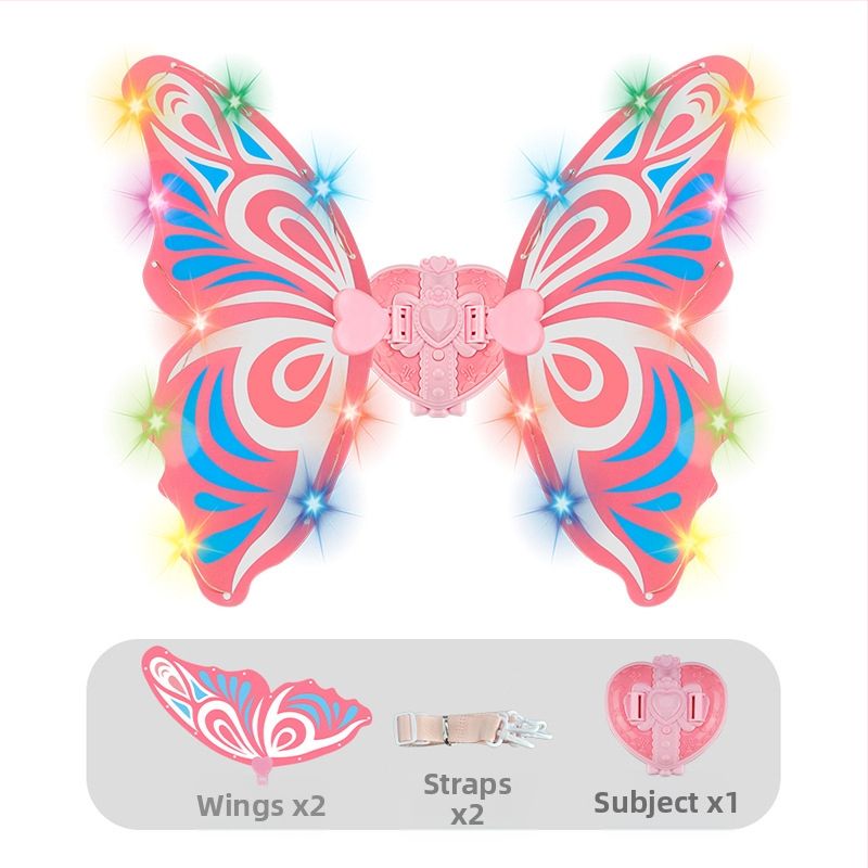 Bērnu gaismas spārnu tauriņš ar skaņu un gaismu, plastmasas, piemērots bērniem vecumā 4–6 gadi, attīsta roku-acu koordināciju un sensorās prasmes