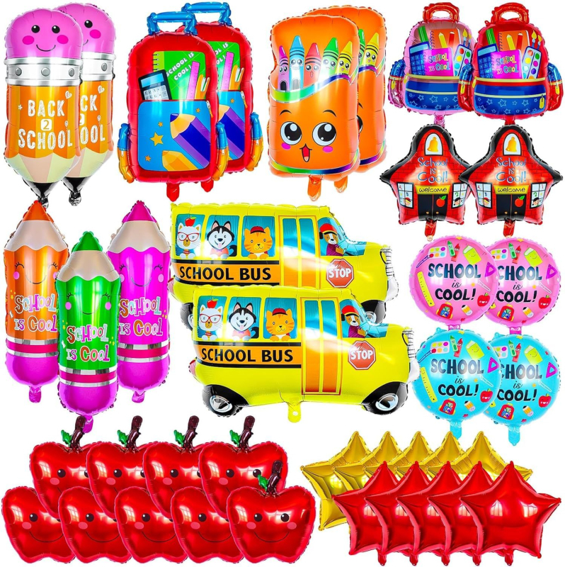 Balon od aluminijske folije, okruglog oblika, s otisnutim logom, u paketu s perlama, pogodan za rođendan