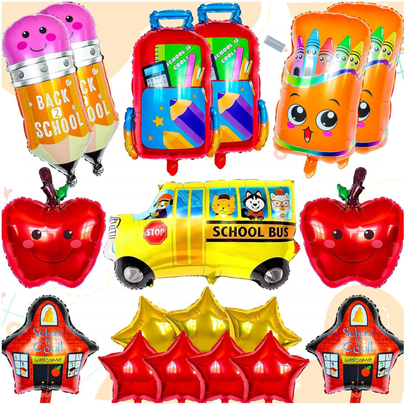 Balon od aluminijske folije, okruglog oblika, s otisnutim logom, u paketu s perlama, pogodan za rođendan