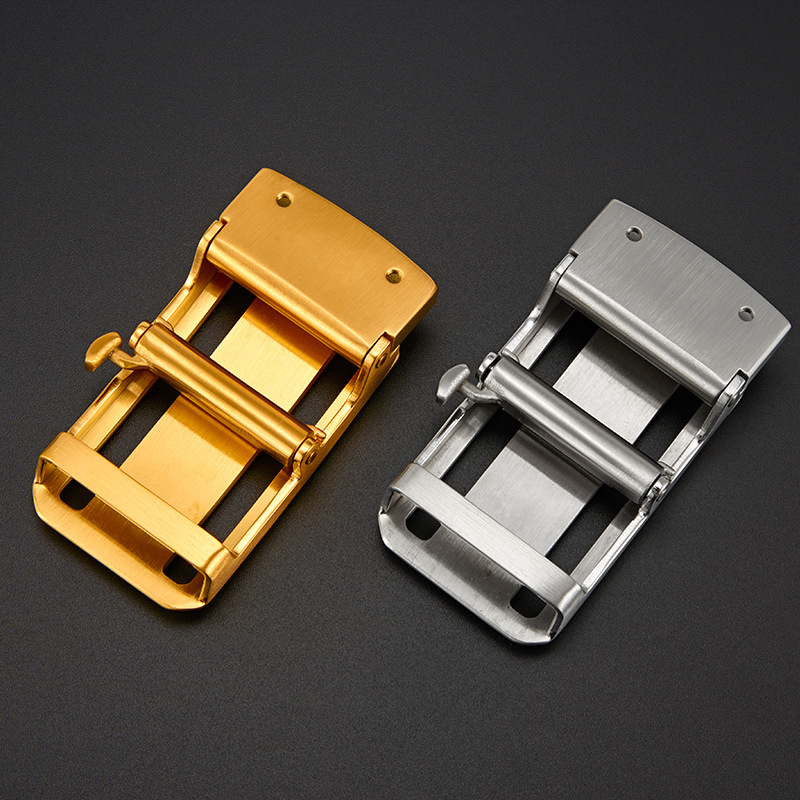 Rozsdamentes acél övcsat automata, fog nélküli dizájn, univerzális illeszkedés, testreszabható