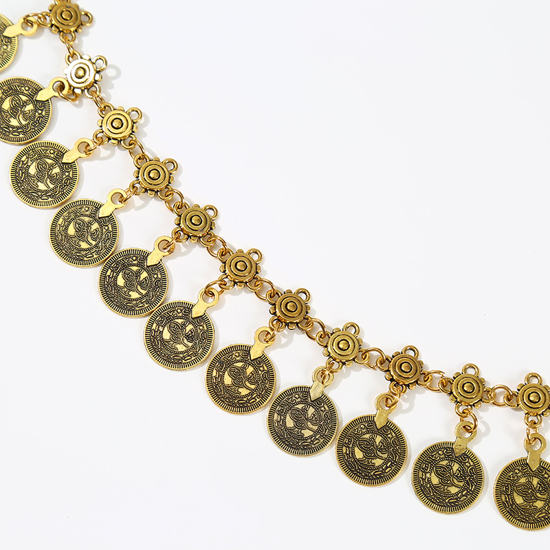 Női deréklánc – mosoly arc dizájn, bohémi retro stílus, ötvözött anyag, menő stílus, 2025 tavaszi bevezetés