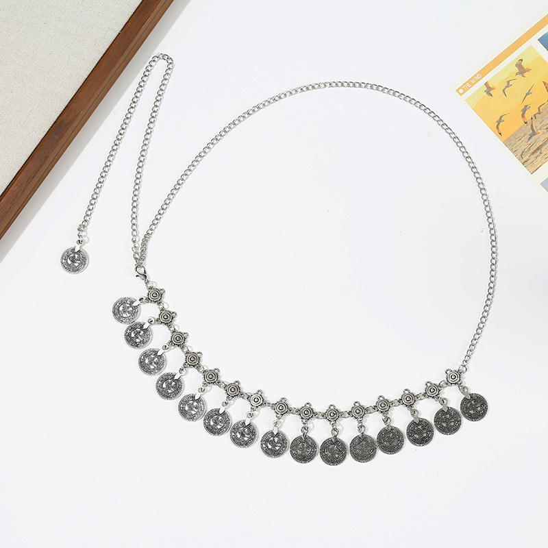 Női deréklánc – mosoly arc dizájn, bohémi retro stílus, ötvözött anyag, menő stílus, 2025 tavaszi bevezetés