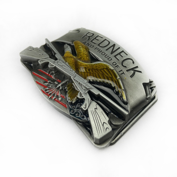 BULLZINE Övcsat Sas motívummal 03068 – cinkötvözet, sima csat, Nyugati Cowboy-stílus, antik elektroplatírozott felület