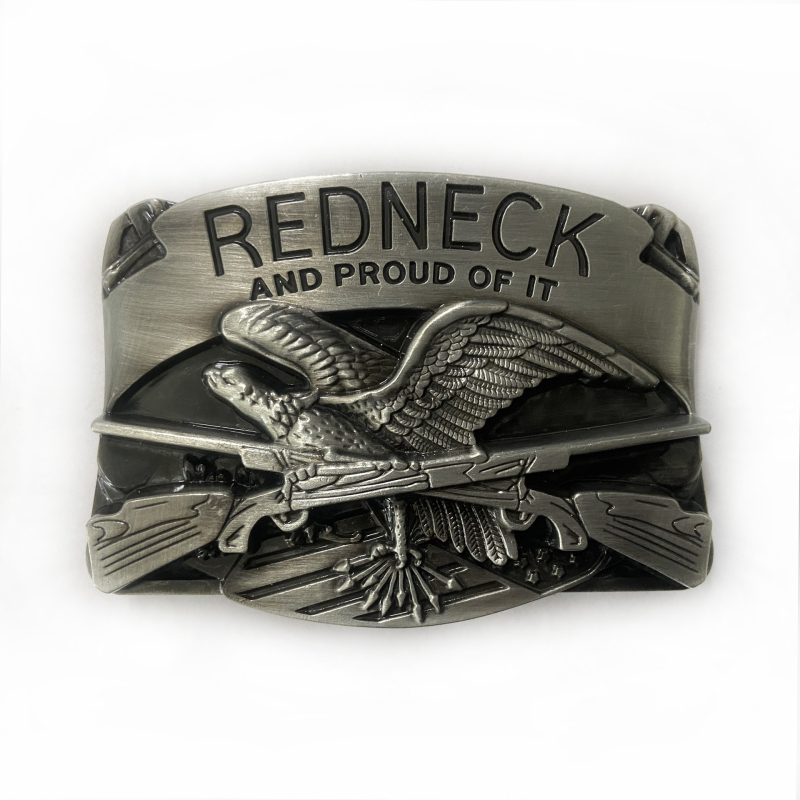 BULLZINE Övcsat Sas motívummal 03068 – cinkötvözet, sima csat, Nyugati Cowboy-stílus, antik elektroplatírozott felület