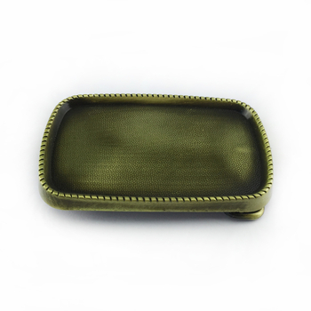 Övcsat, négyszögletes, cink ötvözetből készült, fényes lemez, modell 03710-2, DIY, Western cowboy stílus, sima csat, antik ón-bronz bevonat