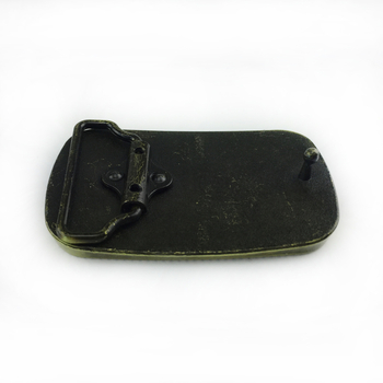 Övcsat, négyszögletes, cink ötvözetből készült, fényes lemez, modell 03710-2, DIY, Western cowboy stílus, sima csat, antik ón-bronz bevonat