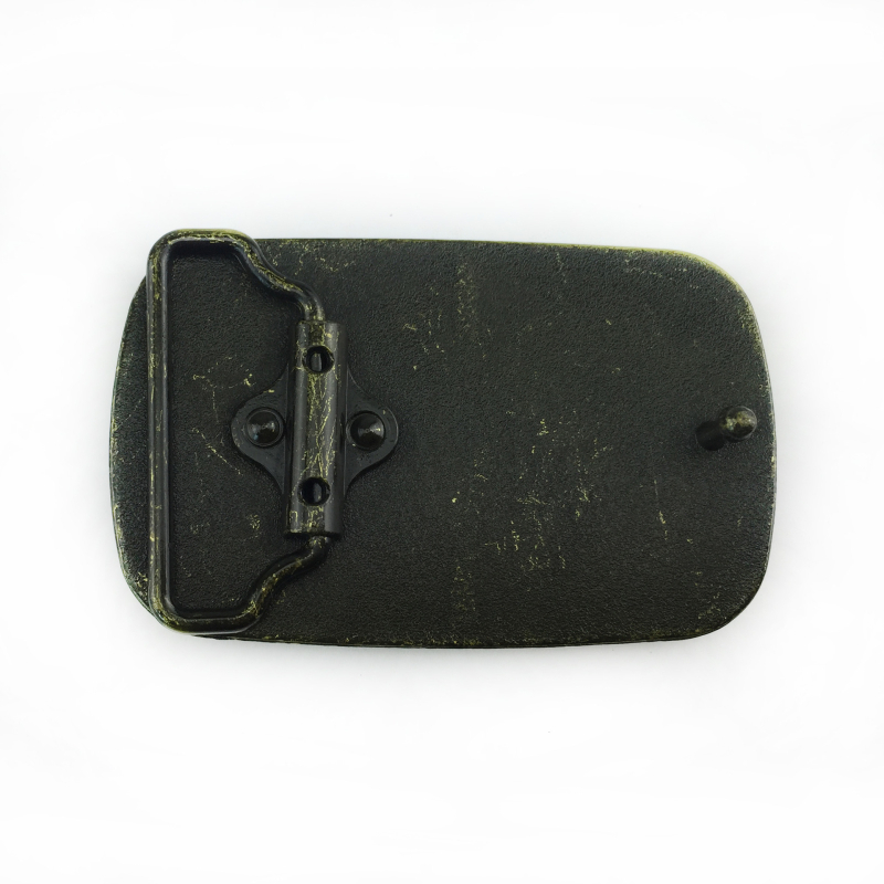 Övcsat, négyszögletes, cink ötvözetből készült, fényes lemez, modell 03710-2, DIY, Western cowboy stílus, sima csat, antik ón-bronz bevonat