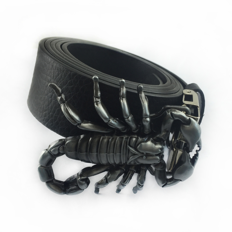 BULLZINE ötvözetből készült övcsat, western cowboy stílus, környezetbarát, skorpió minta, sima csat