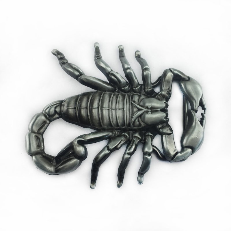 BULLZINE ötvözetből készült övcsat, western cowboy stílus, környezetbarát, skorpió minta, sima csat