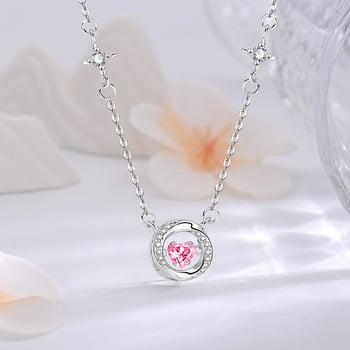 S999 ezüst Möbius szív nyaklánc csillagfényes dizájnnal, ezüst medál, keresztlánc, ősz 2024