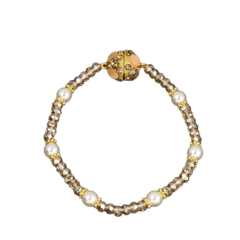 Медна огърлица с кристална топка - стил лукс, кристално инкрустиране, пролет 2025