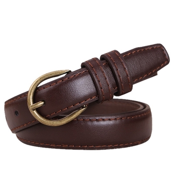 Női vékony PU bőr öv — 2–4 cm szélesség, ötvözet csat, záródás tűvel, farmerhez, ruhákhoz és kosztümökhöz, sokoldalú lezser stílus (2025 tavasz)