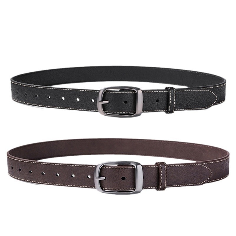 Мъжки колан от PU кожа със сплавна пряжка с пинов механизъм, ширина 2–4 см, единична лента, произход Уензоу