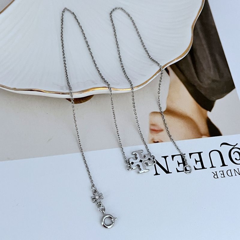 Metalni ogrlica s ugrađenim engleskim slovima, križni lančić, duljina 41–50 cm, za žene, poslovna moda