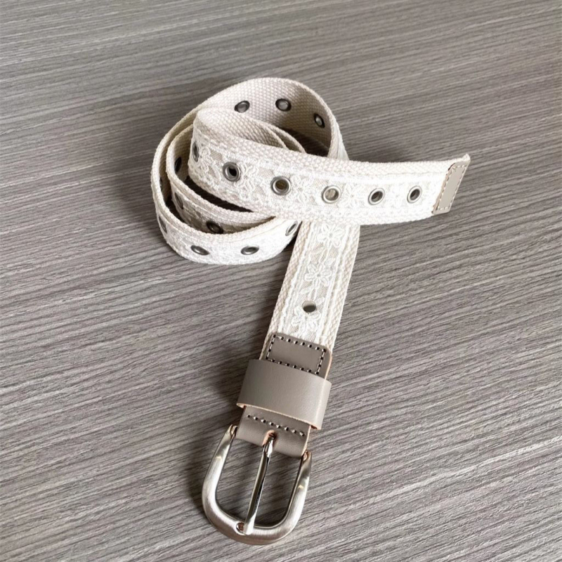 Unisex pojas od PU kože sa kopčom s iglom, retro dekorativna čipka, stil bez spola