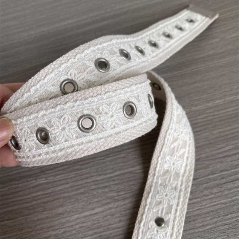 Unisex pojas od PU kože sa kopčom s iglom, retro dekorativna čipka, stil bez spola