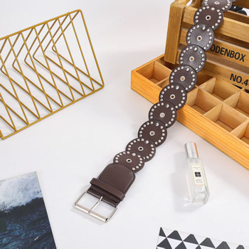 Remen od PU kože, spona od legure, kopča s iglom, debeli široki stil (>4 cm), svjež i sladak dizajn