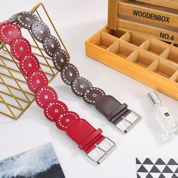 Remen od PU kože, spona od legure, kopča s iglom, debeli široki stil (>4 cm), svjež i sladak dizajn