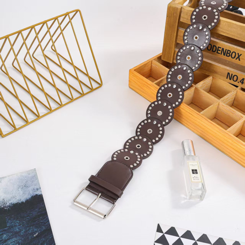 Remen od PU kože, spona od legure, kopča s iglom, debeli široki stil (>4 cm), svjež i sladak dizajn