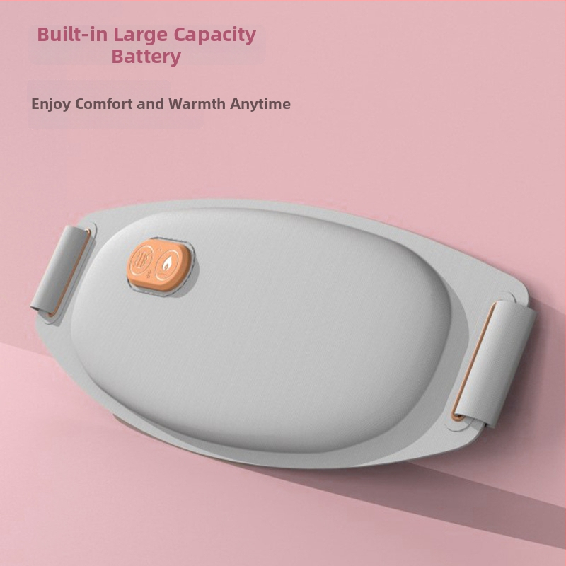 Menstruacijų šildymo juosta su infraraudonųjų spindulių šiluma, USB įkrovimas, vibro masažas, programėlės Bluetooth nuotolinio valdymo, reguliuojama temperatūra 45–65°C.