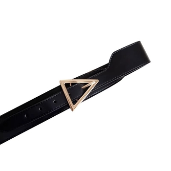 Ženski pojas od PU kože s trokutastom kopčom, kopča s iglom, širina 2–4 cm, elegantan poslovni dodatak