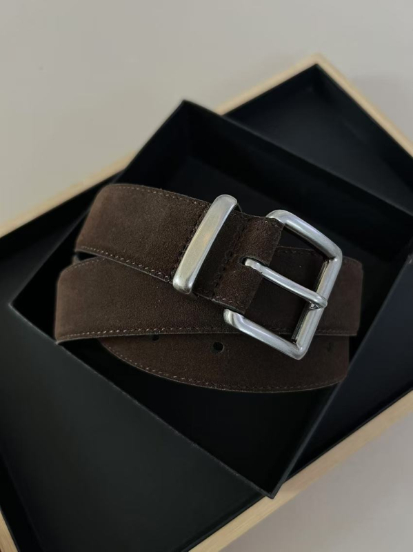 Kožni pojas od prave kože, vintage minimalistički INS stil, mercerizirana nubuk koža, kopča s pinom, širina 2–4 cm, podrijetlo Foshan