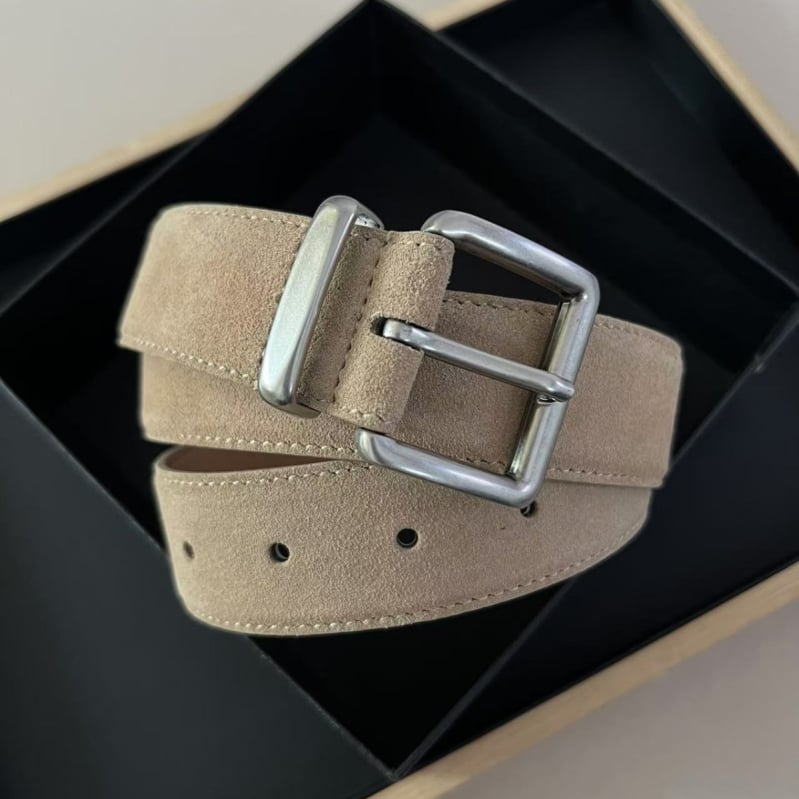 Kožni pojas od prave kože, vintage minimalistički INS stil, mercerizirana nubuk koža, kopča s pinom, širina 2–4 cm, podrijetlo Foshan
