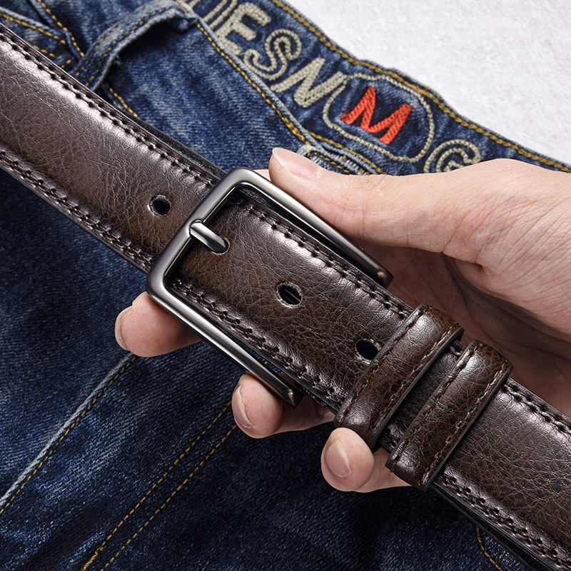 Muški kaiš s pin kopčom, PU materijal, kopča od legure, širina 2–4 cm, jednostavan stil