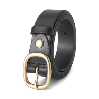 Кожен колан от истинска кожа с горен слой кравешка кожа, медна закопчалка с щифт, ширина 2–4 см