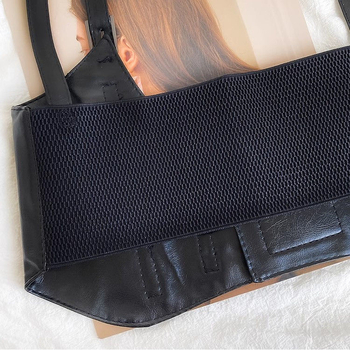 Deréköv elasztikus pántokkal, ultranagy szélességű PU anyagú öv, 60–80 cm hosszú, nőknek