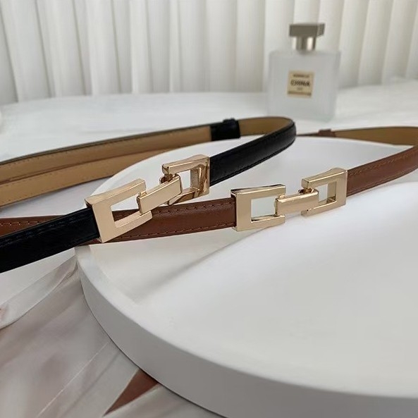 Öv csattal ruhákhoz, pulóverekhez és kabátokhoz – PU leather, csattal: Alloy, zárás: snap button, szélesség <2 cm, stílus Street, Niche, Insp style