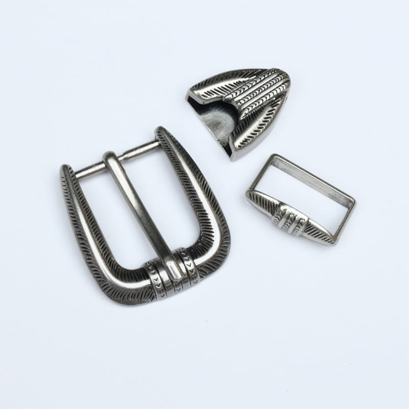 Cataramă de curea din aliaj, formă D, cu știft, model floral