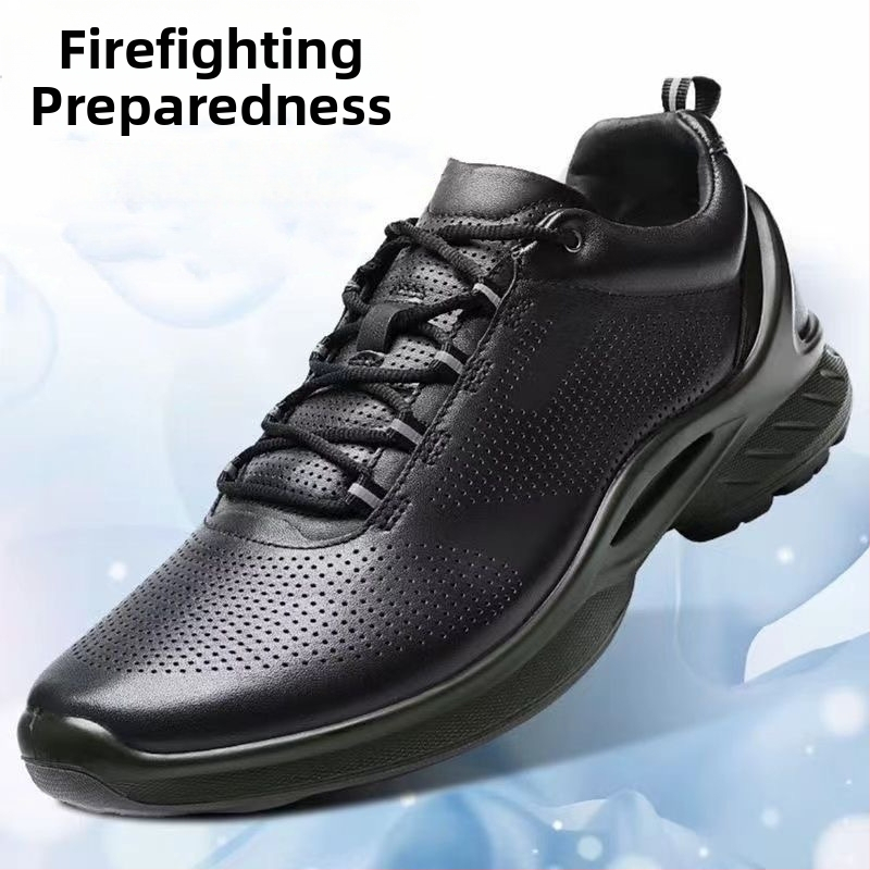 Darbinių batų iš tikros karvių odos su automatine sagtimi, lengvi ir kvėpuojantys, atsparūs dilimui, medžiaga superfiber