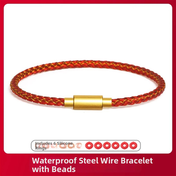 Brățară minimalistă unisex cu cataramă mată și frânghie din sârmă impermeabilă, electroplacată, origine Dongguan