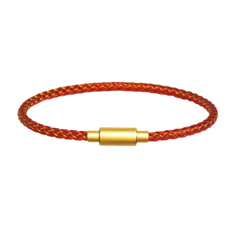 Brățară minimalistă unisex cu cataramă mată și frânghie din sârmă impermeabilă, electroplacată, origine Dongguan