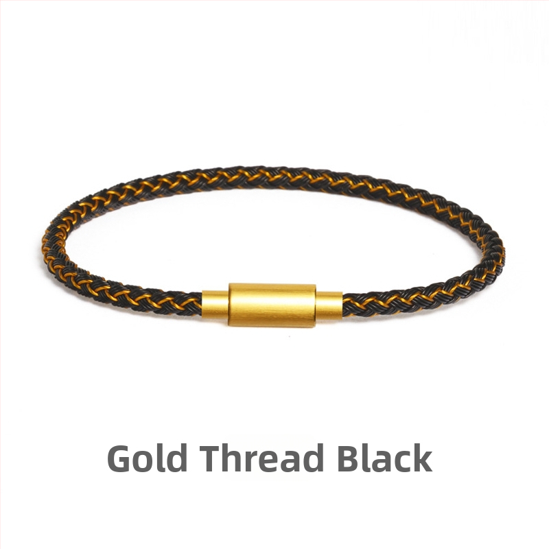 Brățară minimalistă unisex cu cataramă mată și frânghie din sârmă impermeabilă, electroplacată, origine Dongguan