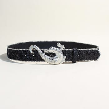 Unisex punk remen s rhinestones, piratski i zapadni rock stil, PU koža, širina 3,8 cm, duljina 110 cm