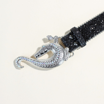 Unisex punk remen s rhinestones, piratski i zapadni rock stil, PU koža, širina 3,8 cm, duljina 110 cm