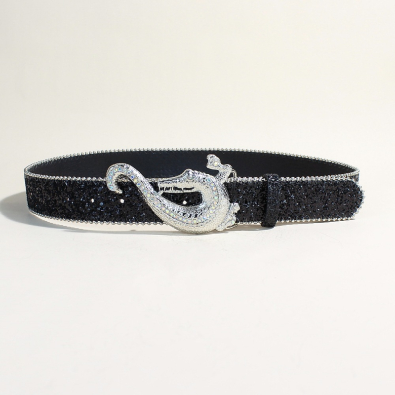 Unisex punk remen s rhinestones, piratski i zapadni rock stil, PU koža, širina 3,8 cm, duljina 110 cm