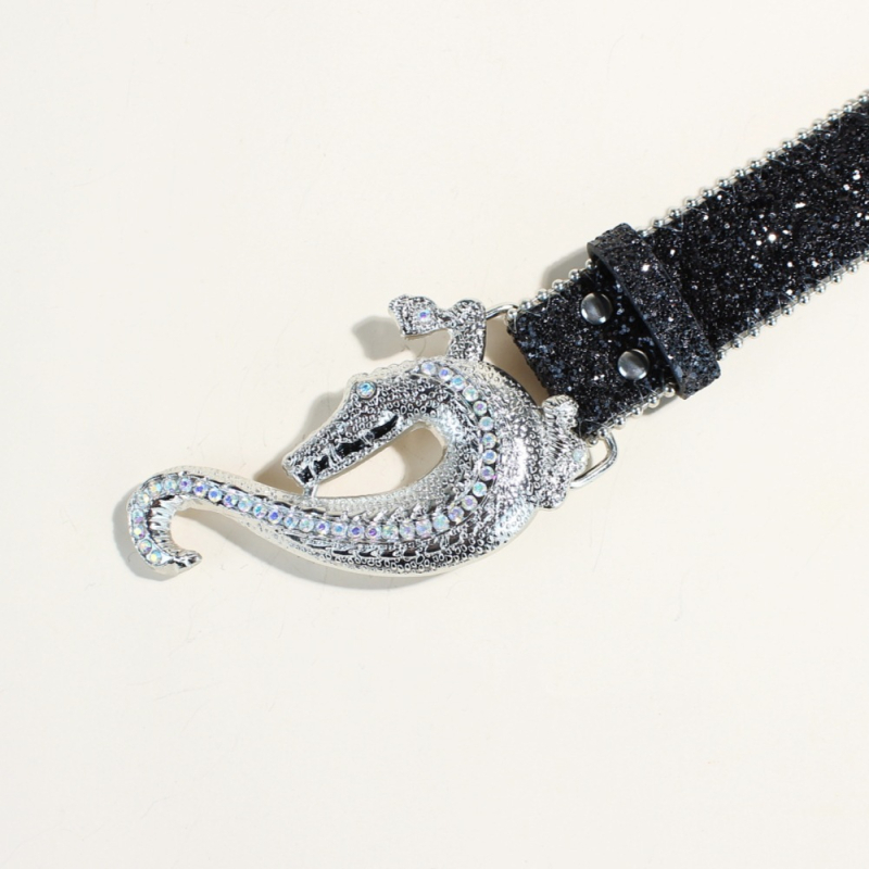Unisex punk remen s rhinestones, piratski i zapadni rock stil, PU koža, širina 3,8 cm, duljina 110 cm