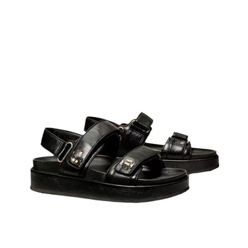 Ρωμαϊκά σανδάλια με στρογγυλό δάχτυλο, επάνω μέρος από γούνα προβάτου, επένδυση από δέρμα αρνιού, κλείσιμο Velcro, σόλα από καουτσούκ