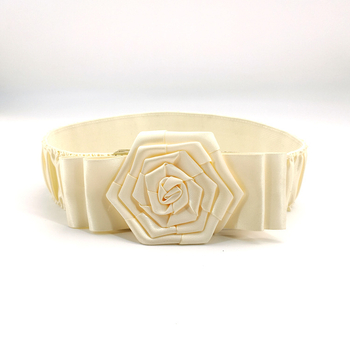 PU кожа рокля с големи цветя и еластичен широк колан; катарама: PU/имита кожа; закопчаване: snap копчета; тъканна изработка