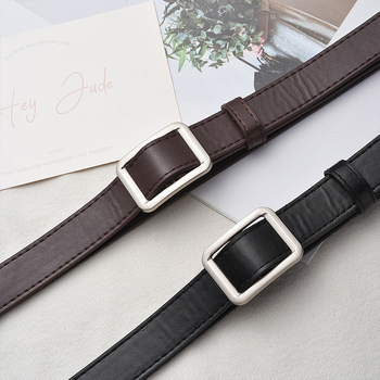 Centură unisex – piele PU, cataramă din fier, închidere netedă, lățime sub 2 cm, retro cu aer chinezesc, stil literar-artistic