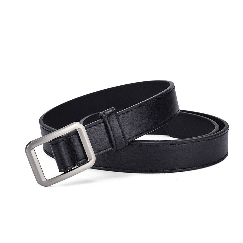 Centură unisex – piele PU, cataramă din fier, închidere netedă, lățime sub 2 cm, retro cu aer chinezesc, stil literar-artistic