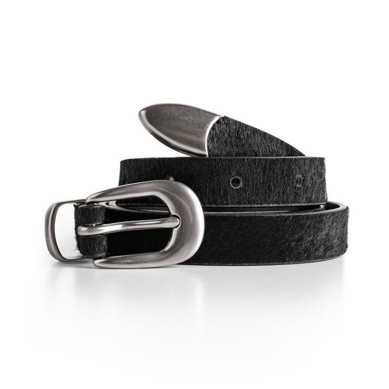 Женски колан от говедска кожа, катарама с щифт от сплав, тънък дизайн, технология за обработка 10010