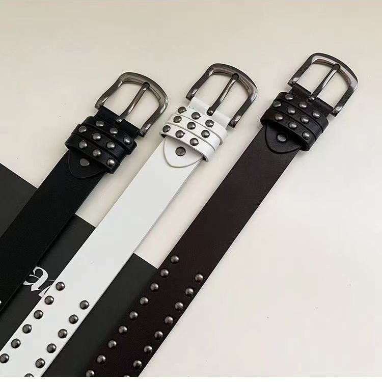 Curea hip-hop Paqidun din piele PU, cataramă din fier, cataramă cu pin, lățime 2-4 cm