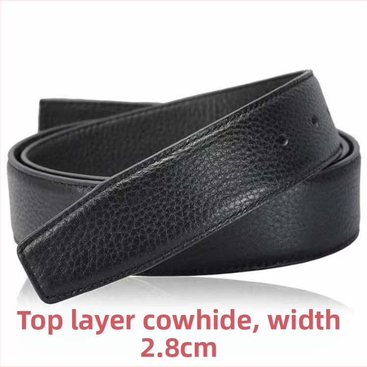 Мъжки кожен колан с перфорирана лента, от горния слой кожа, закопчаване с щифт, ръчна изработка, минималистичен стил